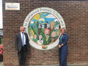 Sir David visits local schools to congratulate teachers on supporting our children and local communities  